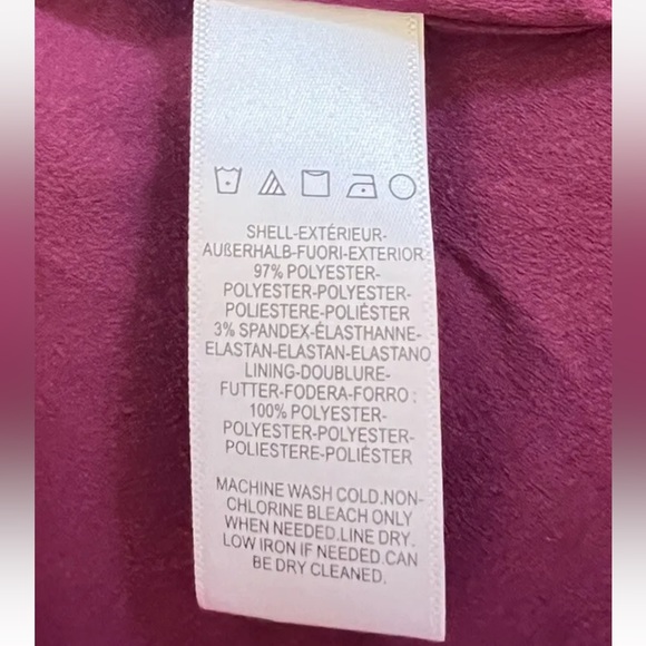 New Dress the Population Iris Slit Crepe Trumpet Gown Dark Magenta Sz XXL - Picture 8 of 10